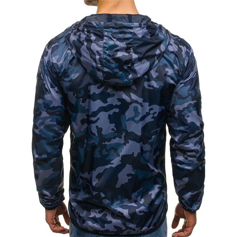Hooded Long Sleeve Camouflage Jacket Casual Wear