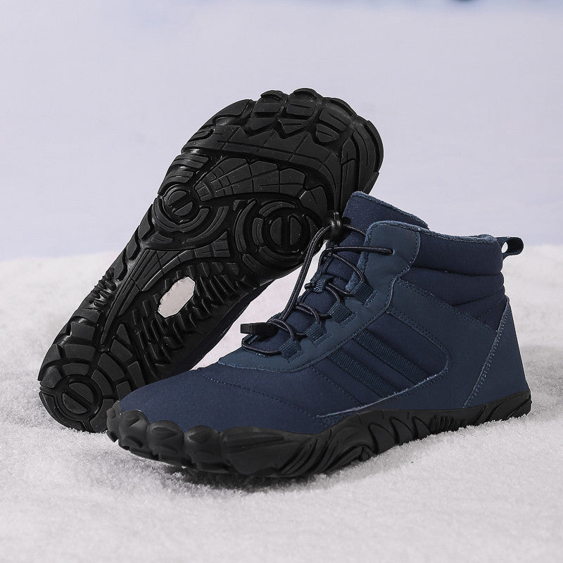 High-Top Snow Boots Non-Slip Velvet-Lined Hiking and Skiing Shoes