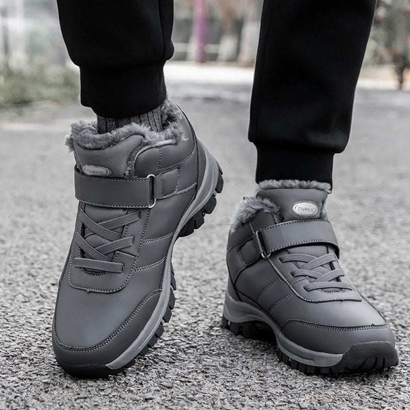 Winter Plush Velcro Snow Boots Warm Climbing Hiking Shoes
