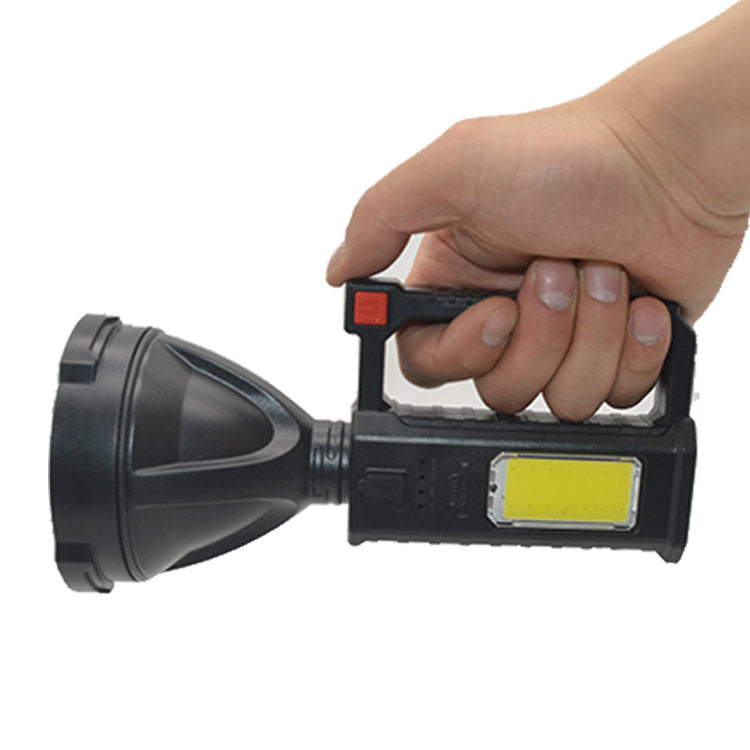 Outdoor Camping Flashlight with Bracket and COB Searchlight
