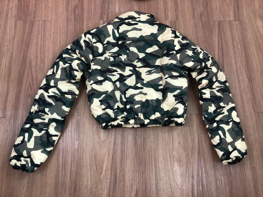 Army Green Camouflage Down Jacket Warm Outdoor Coat
