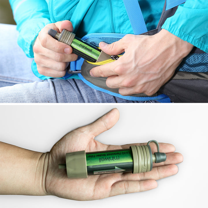 Portable Gravity Water Purification Bag With Straw Filter