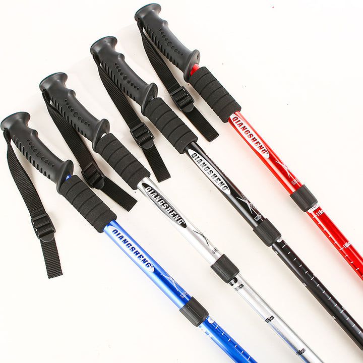 Outdoor Aluminum Alloy Trekking Poles Hiking Support Sticks