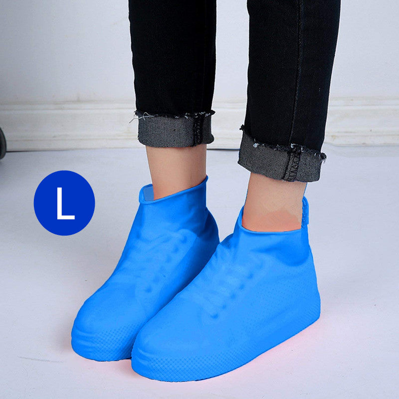 Men Women Waterproof Silicone Rain Boots Easy Wear Hiking Outdoor Shoes