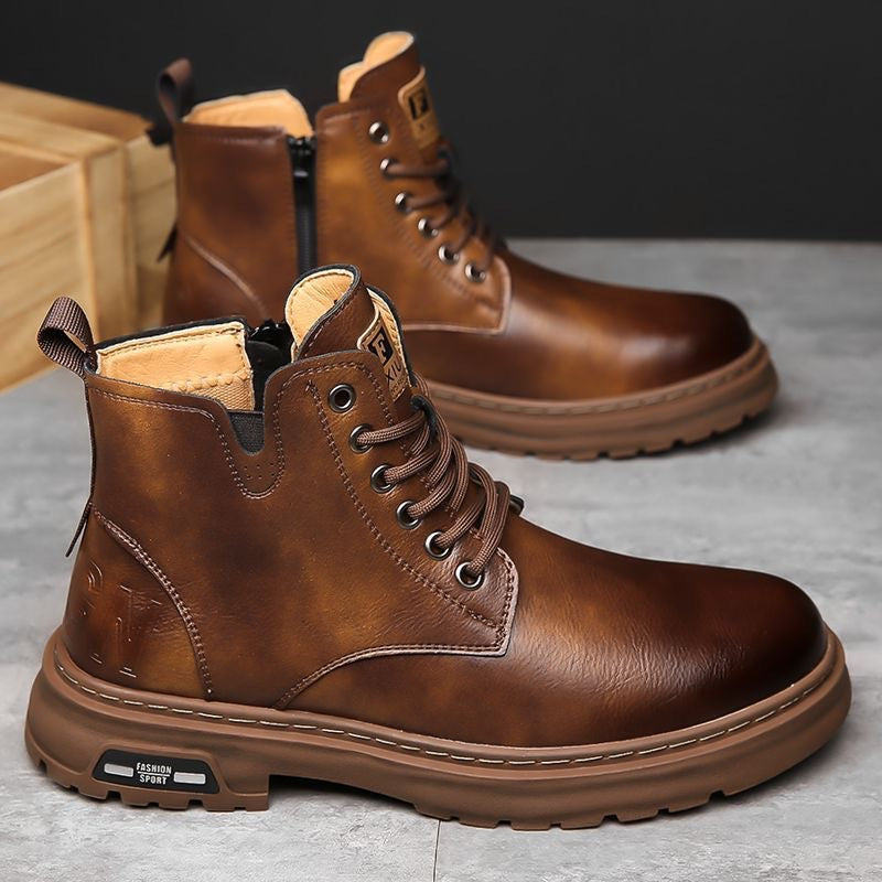 British Style Martin Boots Thick Sole Outdoor Workwear Men