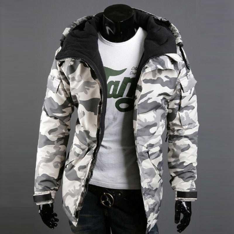 British Style Camouflage Men’s Trendy Hooded Jacket