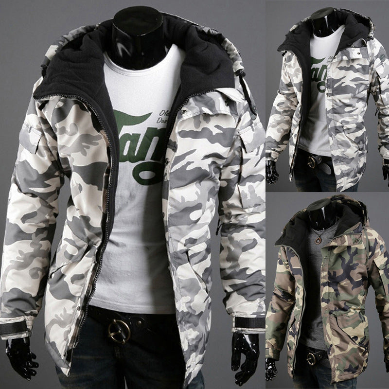 British Style Camouflage Men’s Trendy Hooded Jacket