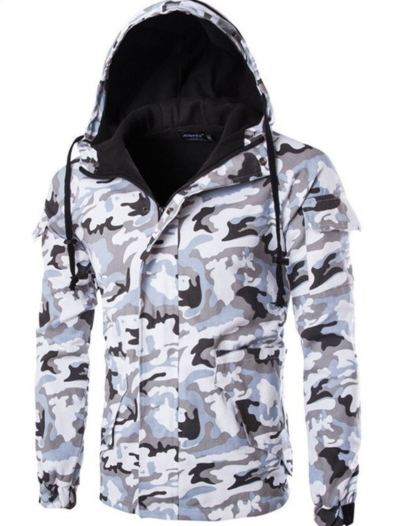 British Style Camouflage Men’s Trendy Hooded Jacket