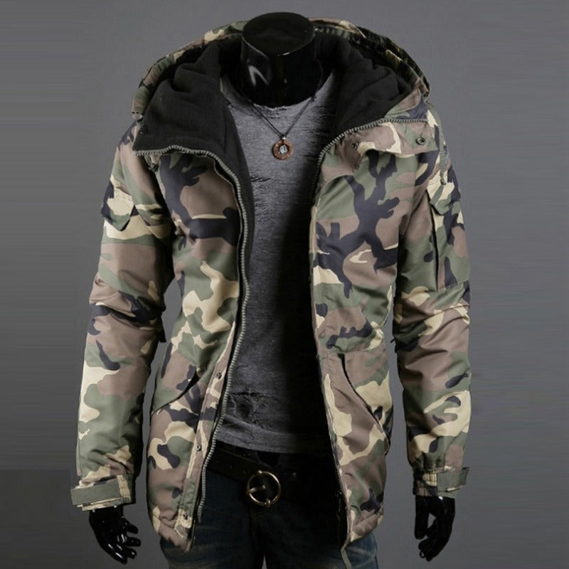British Style Camouflage Men’s Trendy Hooded Jacket