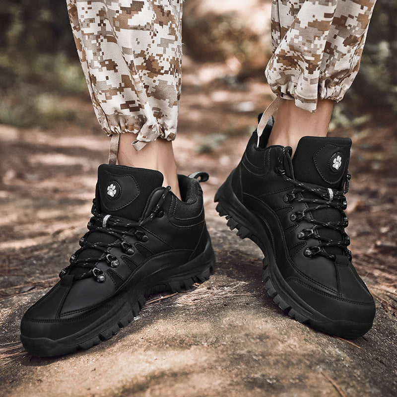 Fashion Military-Style Hiking Boots Non-Slip Durable Outdoor Shoes