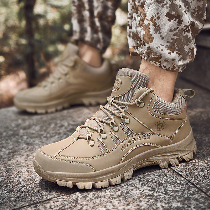 Fashion Military-Style Hiking Boots Non-Slip Durable Outdoor Shoes