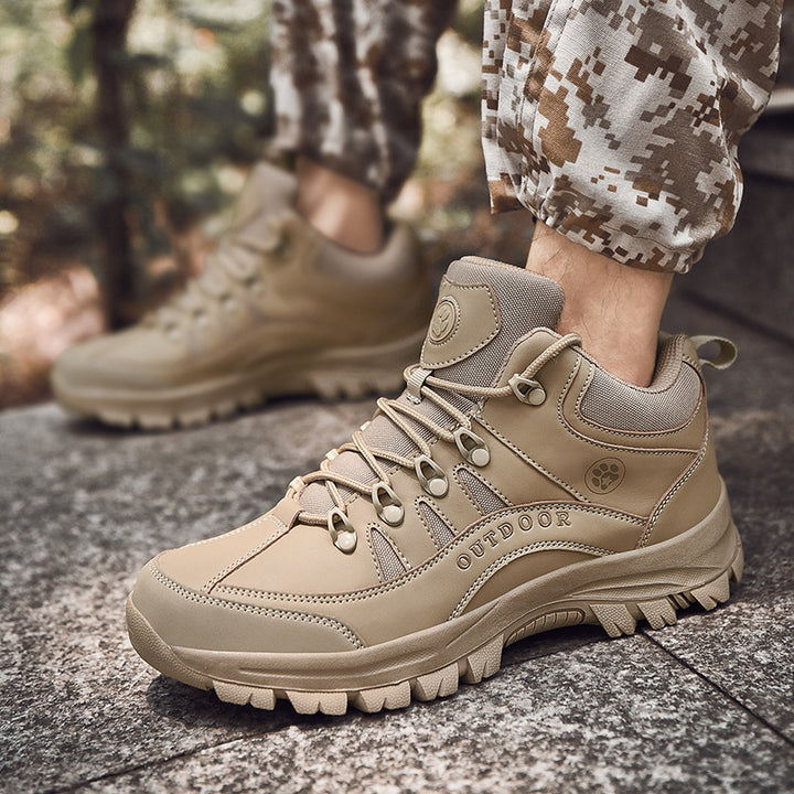 Fashion Military-Style Hiking Boots Non-Slip Durable Outdoor Shoes