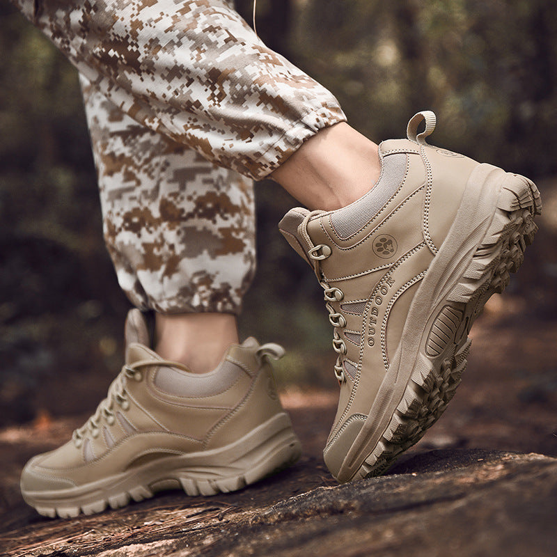 Fashion Military-Style Hiking Boots Non-Slip Durable Outdoor Shoes
