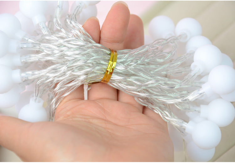 LED Lantern Ball String Lights With Flashing Star Bulbs