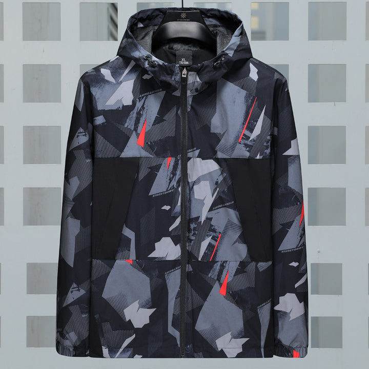 Loose Casual Camouflage Hooded Jacket Comfortable Wear