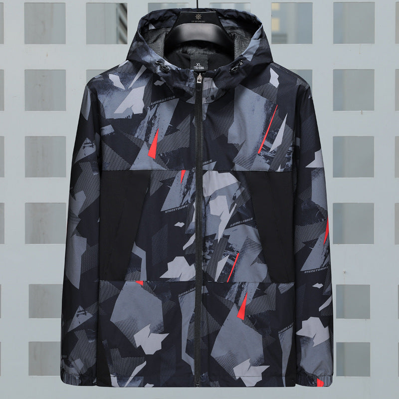 Loose Casual Camouflage Hooded Jacket Comfortable Wear