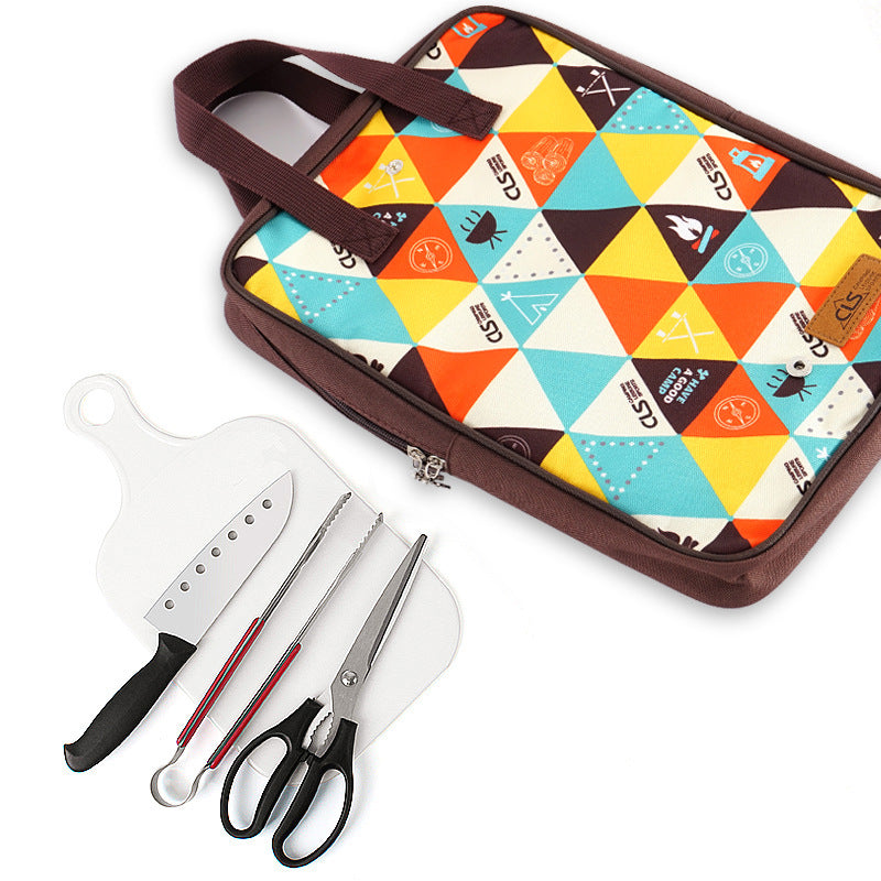 New Five-Piece Outdoor Camping and Barbecue Cookware Set