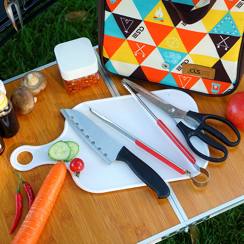 New Five-Piece Outdoor Camping and Barbecue Cookware Set