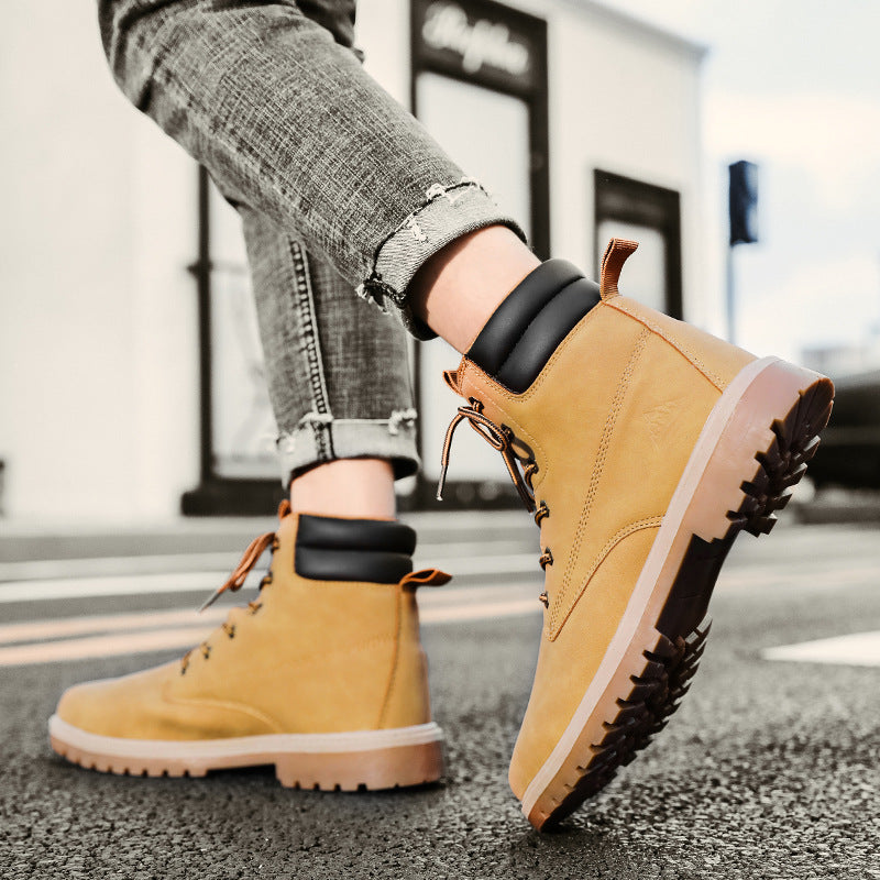 British Style High Top Boots Outdoor Hiking Men’s Shoes