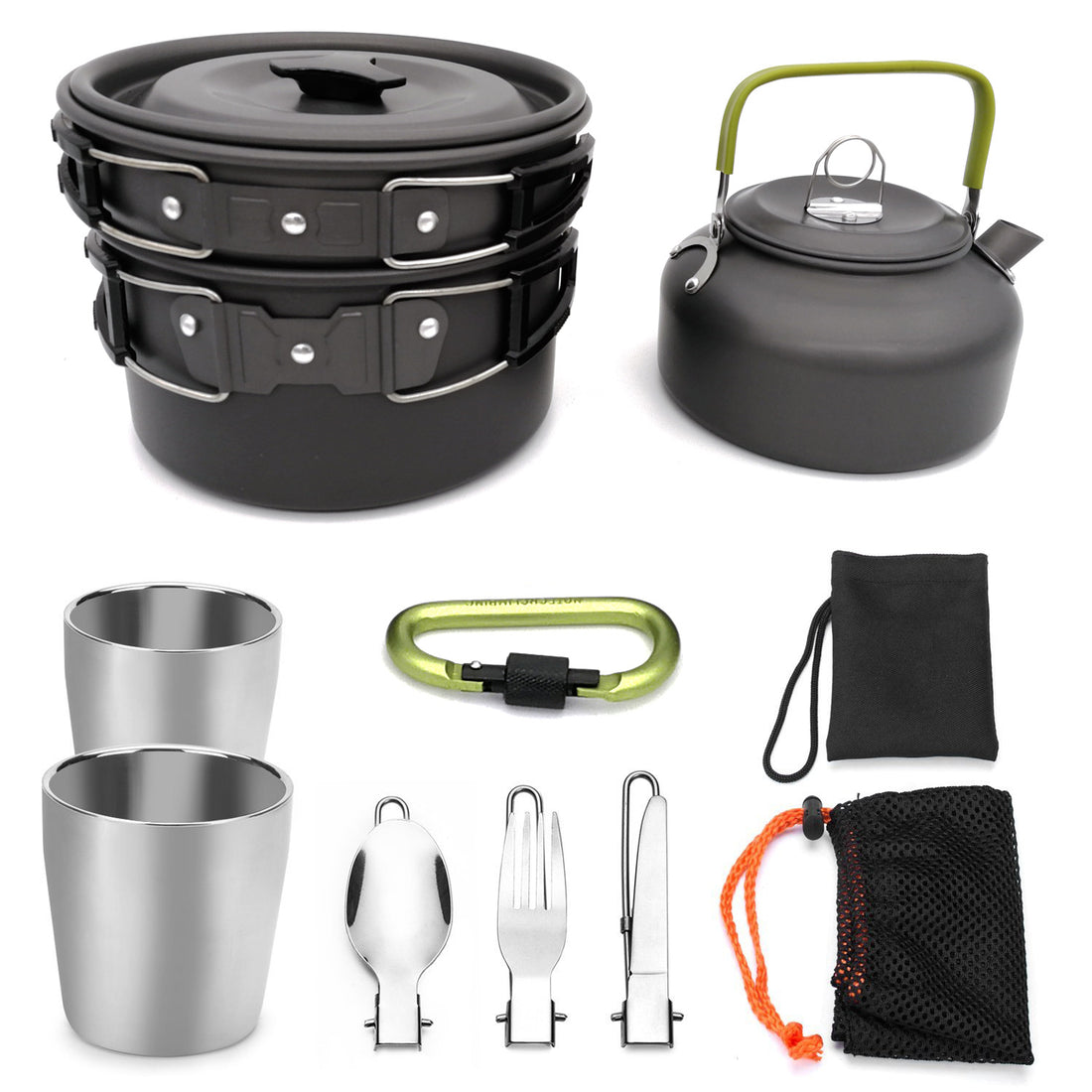 Outdoor Camping Cookware Set Travel Tableware and Utensils