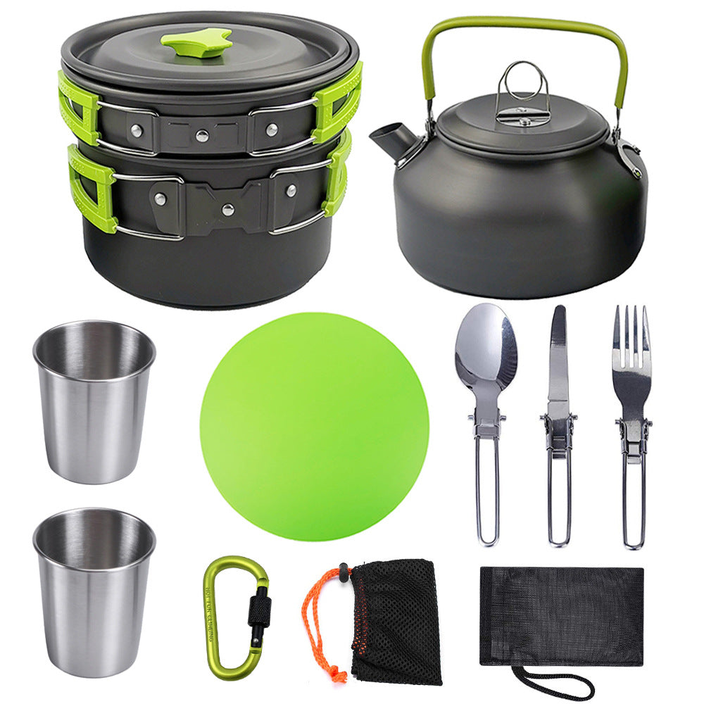 Outdoor Camping Cookware Set Travel Tableware and Utensils