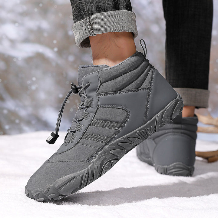 High-Top Snow Boots Non-Slip Velvet-Lined Hiking and Skiing Shoes