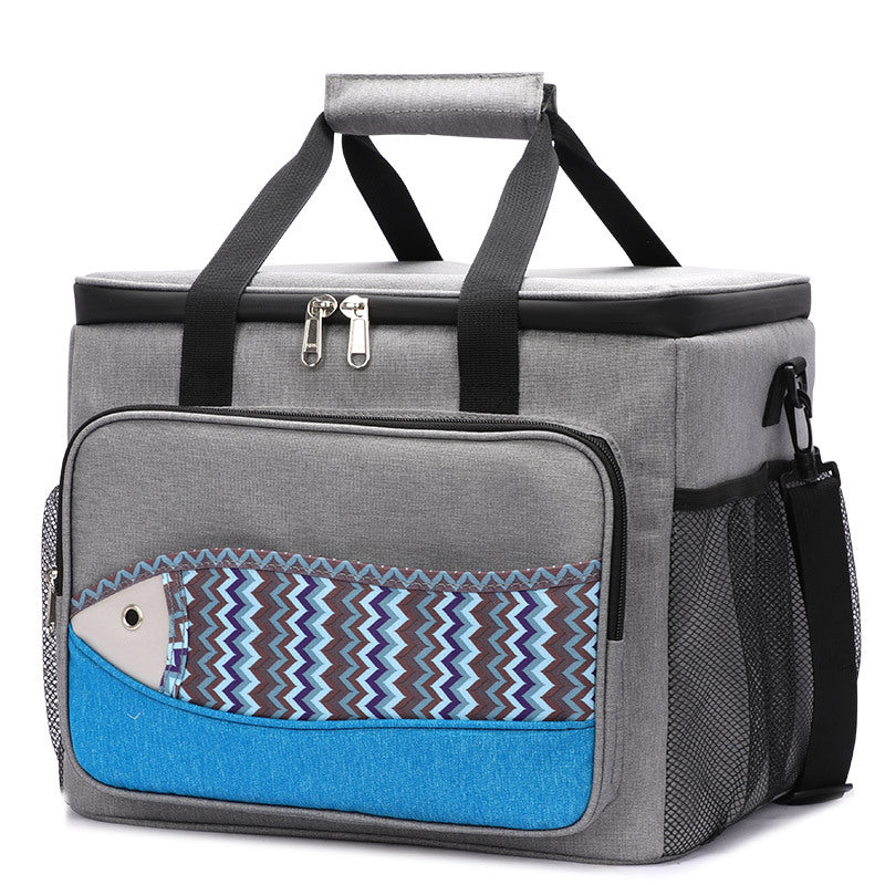 Fish Pattern Insulated Waterproof Picnic Lunch Bag
