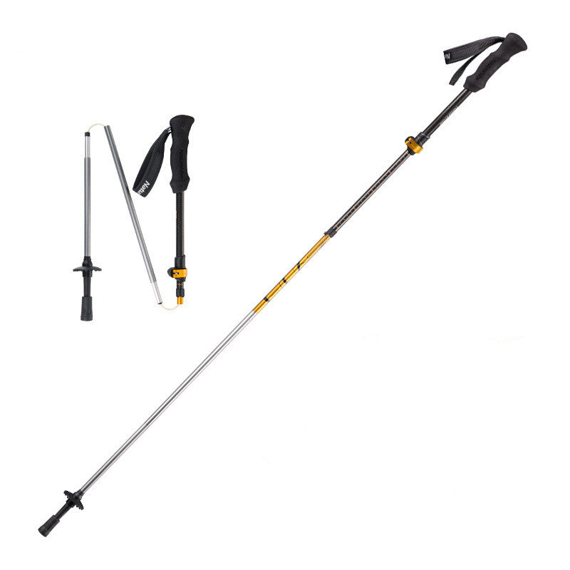 Outdoor Folding Trekking Poles Hiking Support Sticks