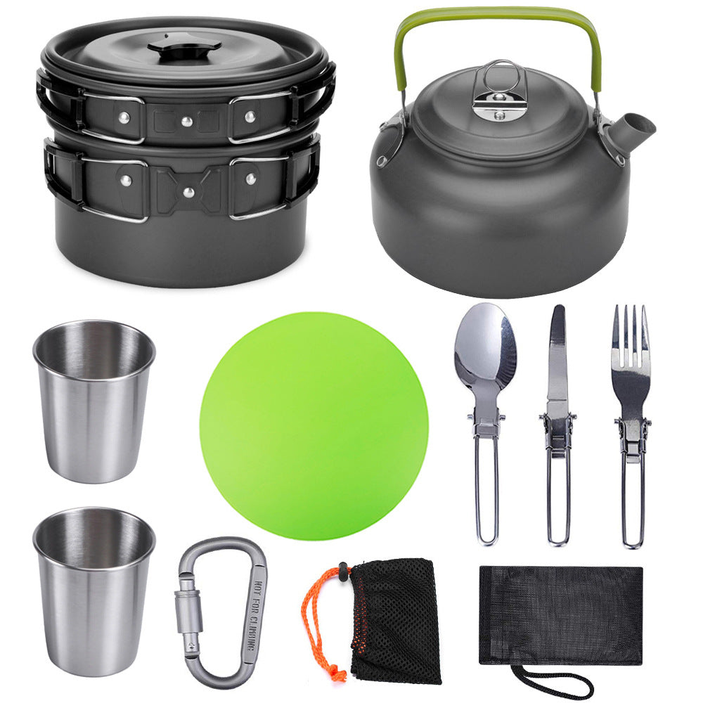 Outdoor Camping Cookware Set Travel Tableware and Utensils
