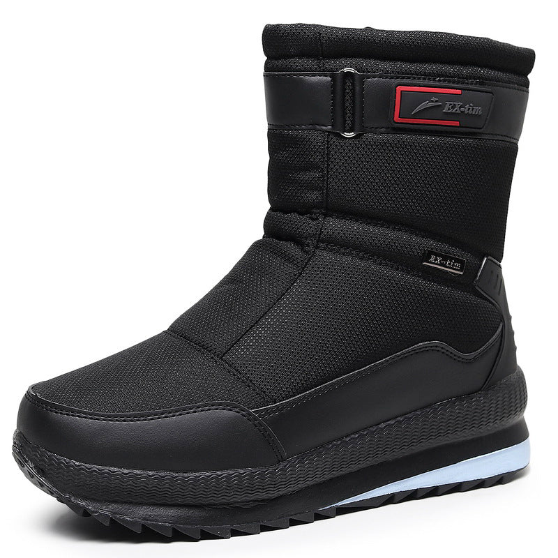 Men’s Waterproof Snow Boots Fleece-Lined Hiking Shoes