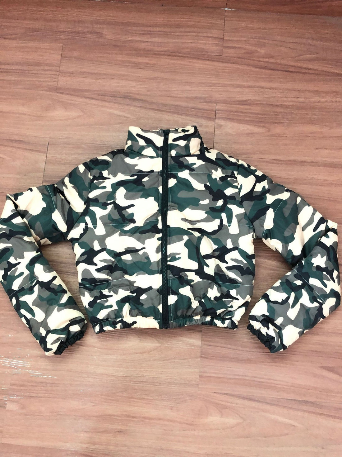 Army Green Camouflage Down Jacket Warm Outdoor Coat
