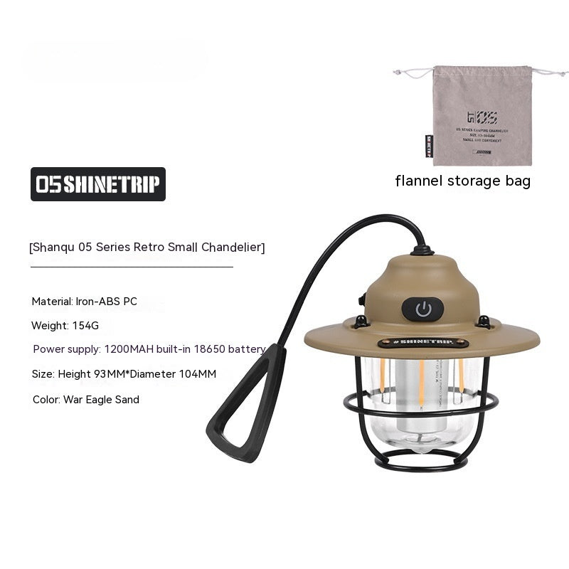 Shanqu Pine Cone Camping Lantern Chandelier