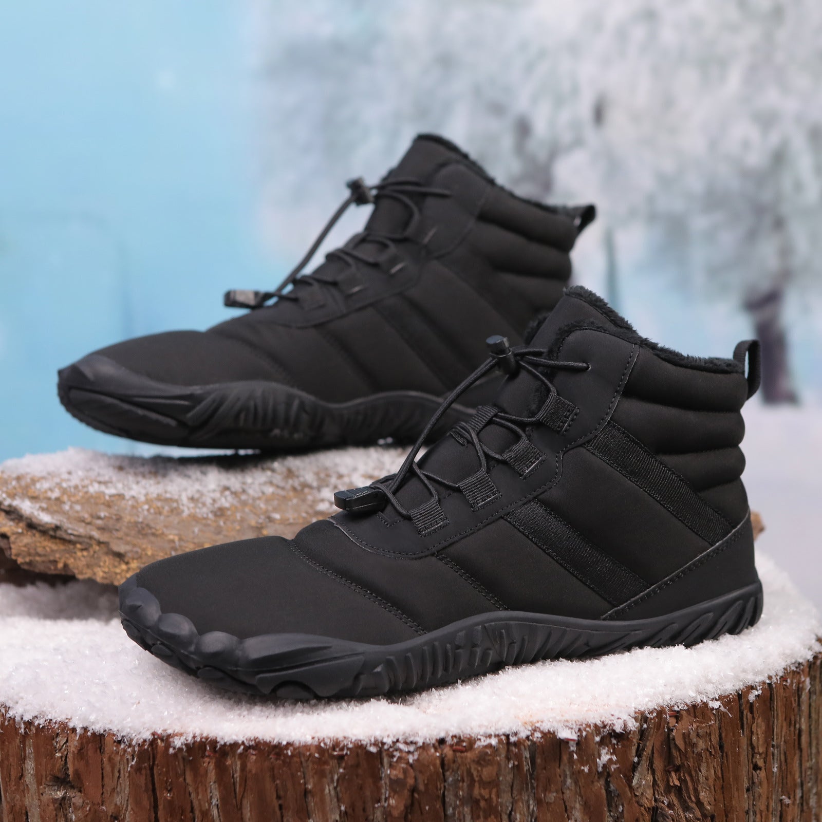 Five Finger Non Slip Waterproof Snow Boots Warm Outdoor Hiking Shoes