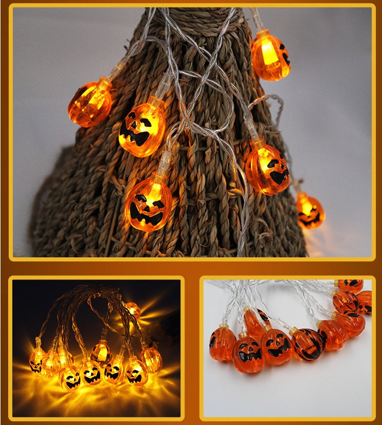 Outdoor Halloween Pumpkin LED String Lights Lantern Decoration