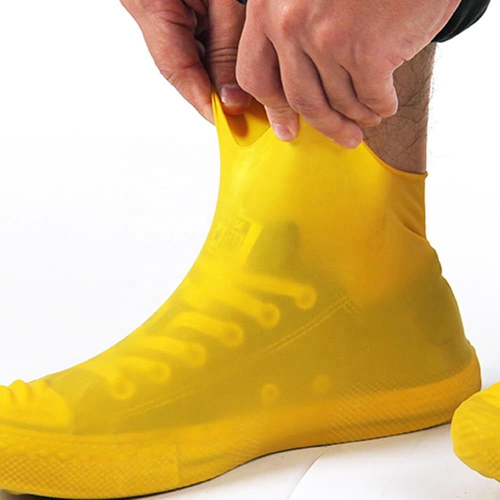 Men Women Waterproof Silicone Rain Boots Easy Wear Hiking Outdoor Shoes