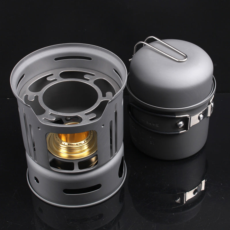 Aluminium Alloy 7-Piece Portable Camping Cookware Set for 1–2 People