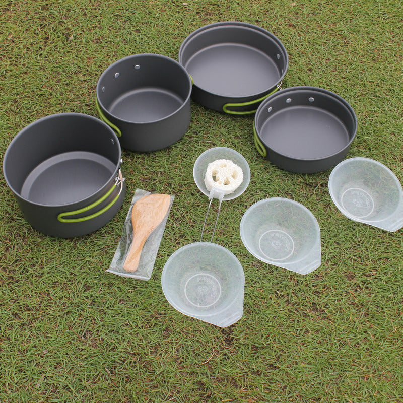 Portable Nonstick Camping Cookware Set for 2–3 People