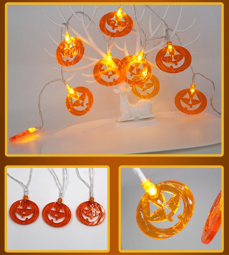 Outdoor Halloween Pumpkin LED String Lights Lantern Decoration