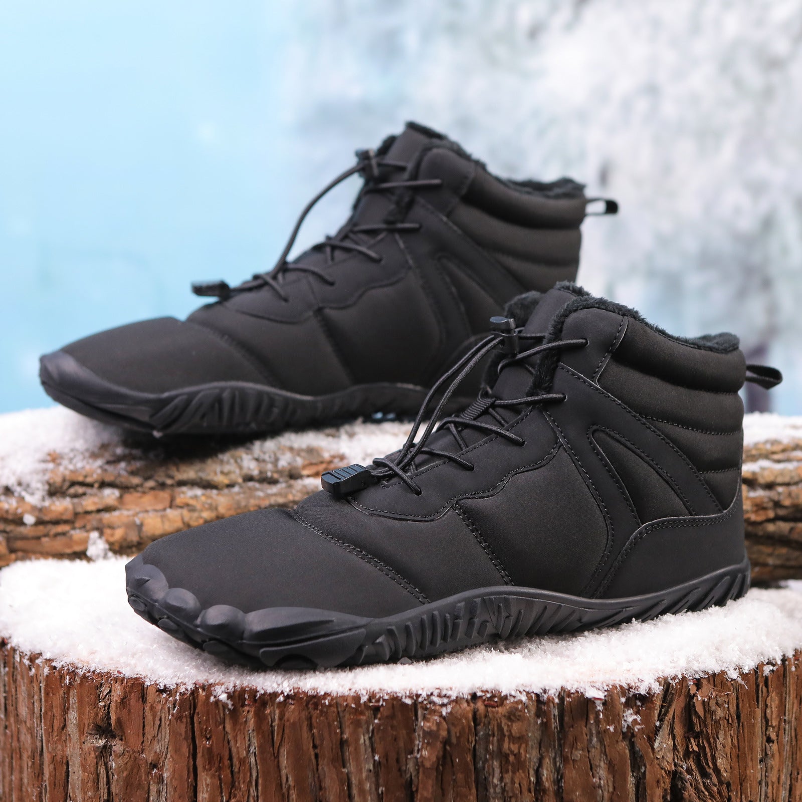Five Finger Non Slip Waterproof Snow Boots Warm Outdoor Hiking Shoes