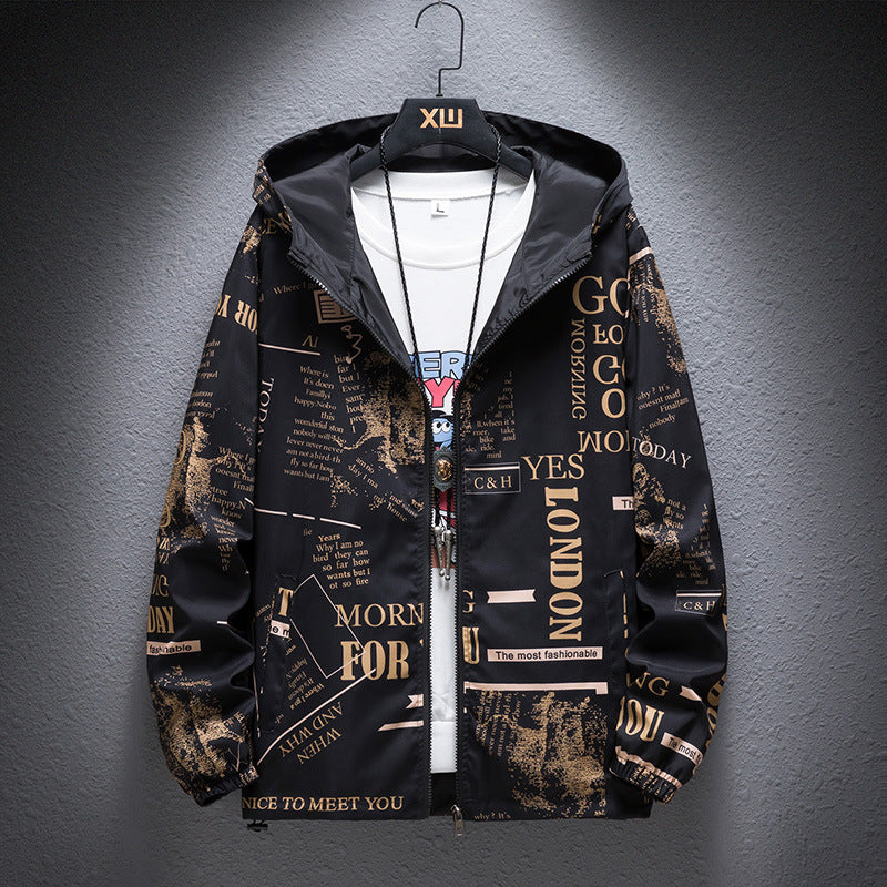 Men’s Reversible Camouflage Print Jacket Stylish Outerwear