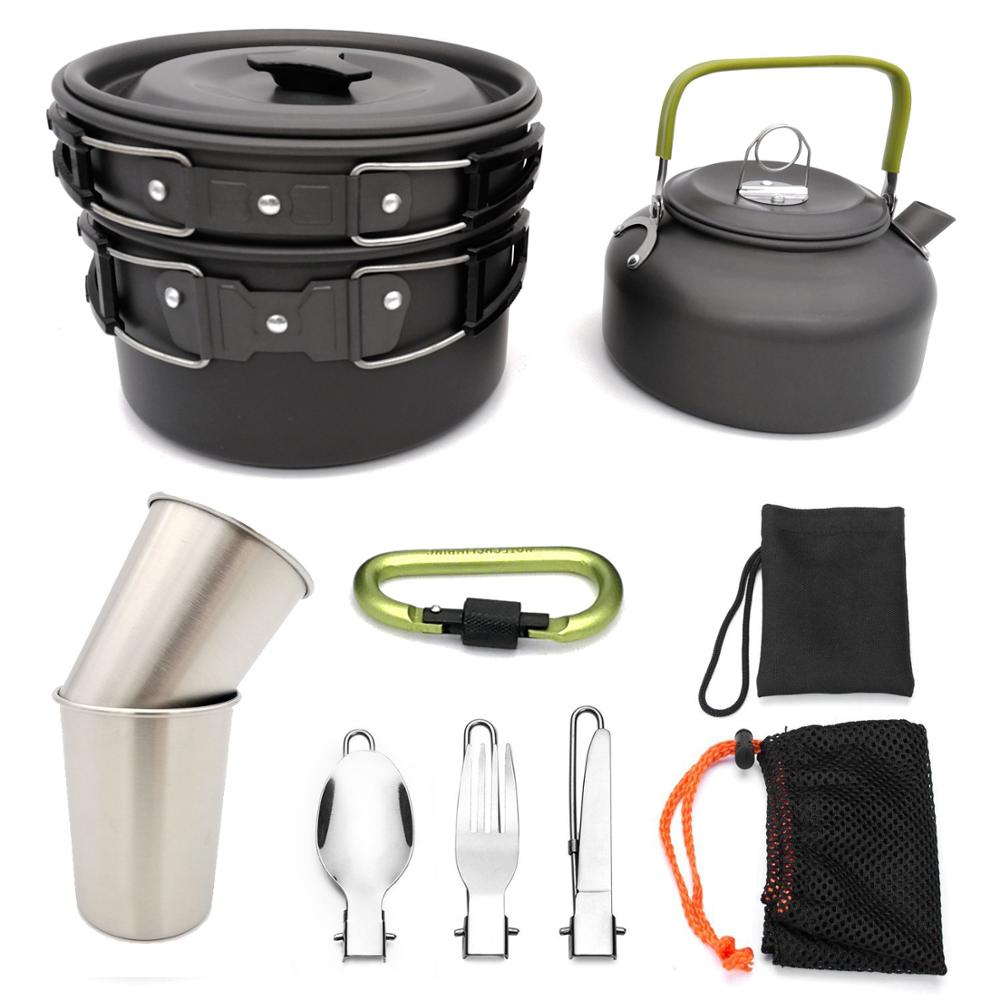 Outdoor Camping Cookware Set Travel Tableware and Utensils