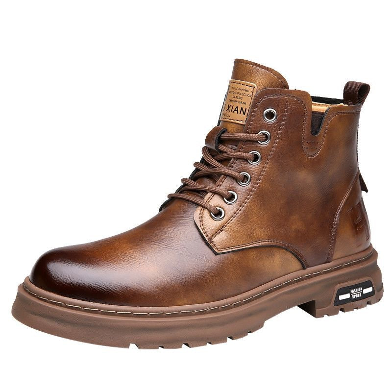 British Style Martin Boots Thick Sole Outdoor Workwear Men