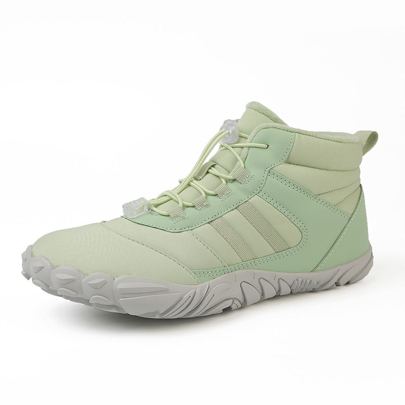 High-Top Snow Boots Non-Slip Velvet-Lined Hiking and Skiing Shoes