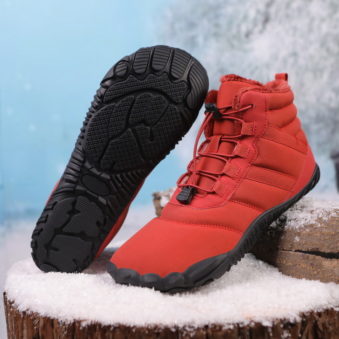 Five Finger Non Slip Waterproof Snow Boots Warm Outdoor Hiking Shoes
