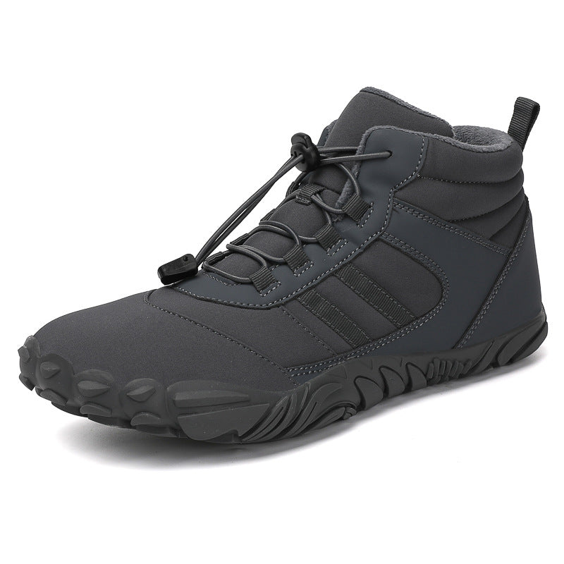 High-Top Snow Boots Non-Slip Velvet-Lined Hiking and Skiing Shoes