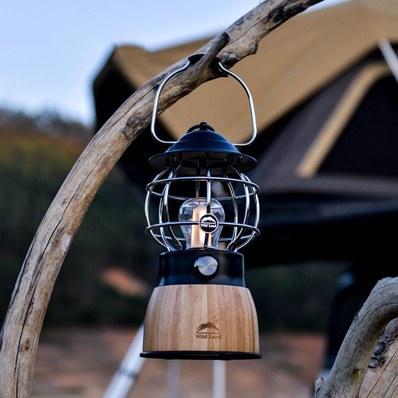 Retro Portable Hanging Tent Lantern Camping Atmosphere Light