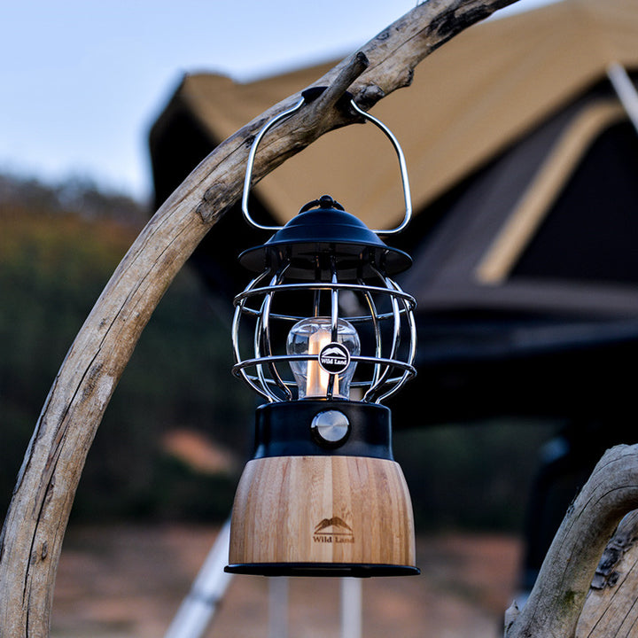 Retro Portable Hanging Tent Lantern Camping Atmosphere Light