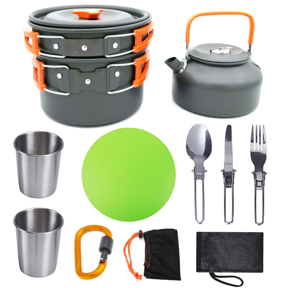Outdoor Camping Cookware Set Travel Tableware and Utensils