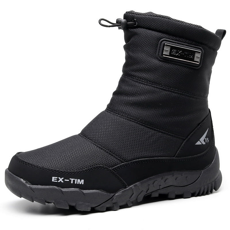 Men’s Waterproof Snow Boots Fleece-Lined Hiking Shoes