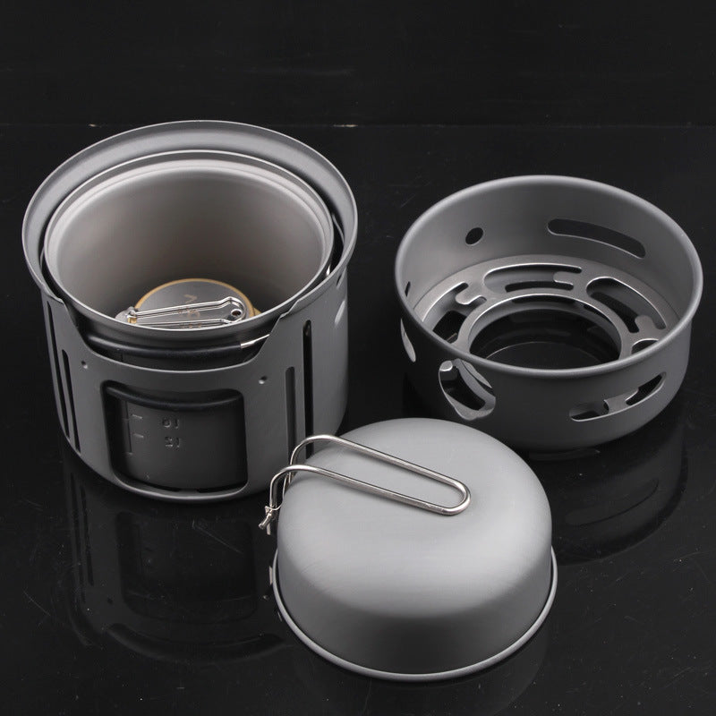 Aluminium Alloy 7-Piece Portable Camping Cookware Set for 1–2 People